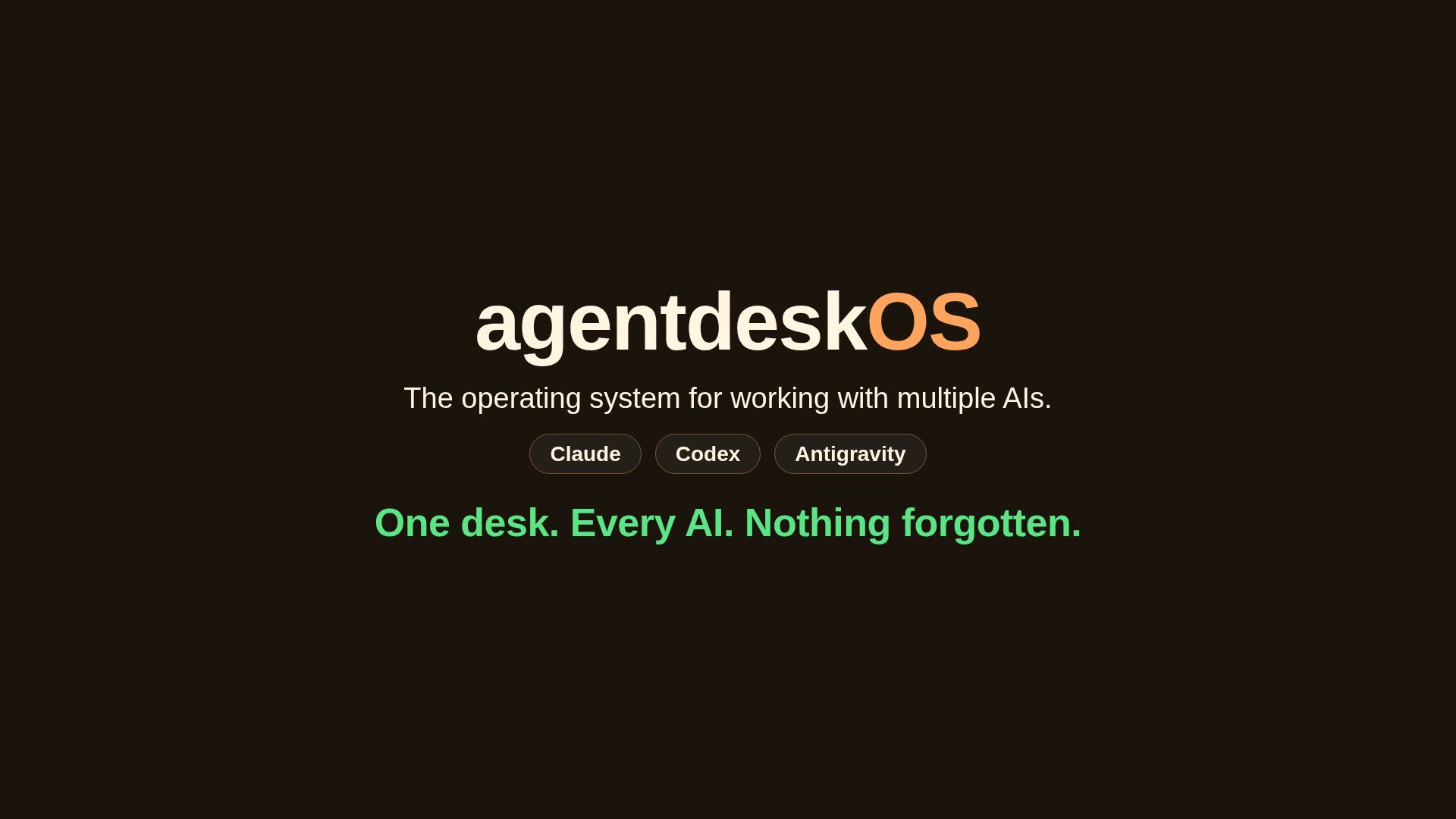 agentdeskOS dashboard preview